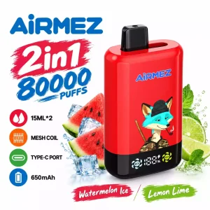 AIRMEZ FOX 2 IN 1 PRO 80000 80K Puffs Disposable Vapes Wholesale Bulk Buy Smart Screen Mesh Coil