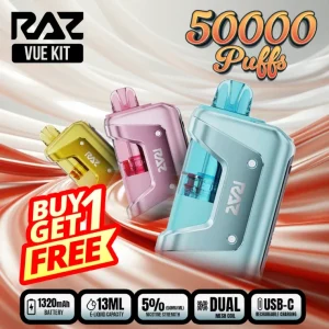 Raz VUE Kit Disposable | 50K Puffs - Buy 1 Get 1 Free