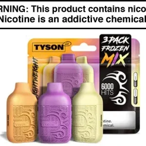 TYSON 2.0 LIGHTWEIGHT DISPOSABLE VAPE 6000 PUFFS (3-PACK)