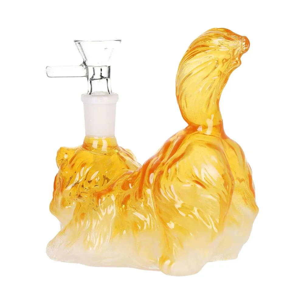 SeshGear Furry Kitty Glass Water Pipe - 4.75" / 14mm F / Colors Vary - Image 2
