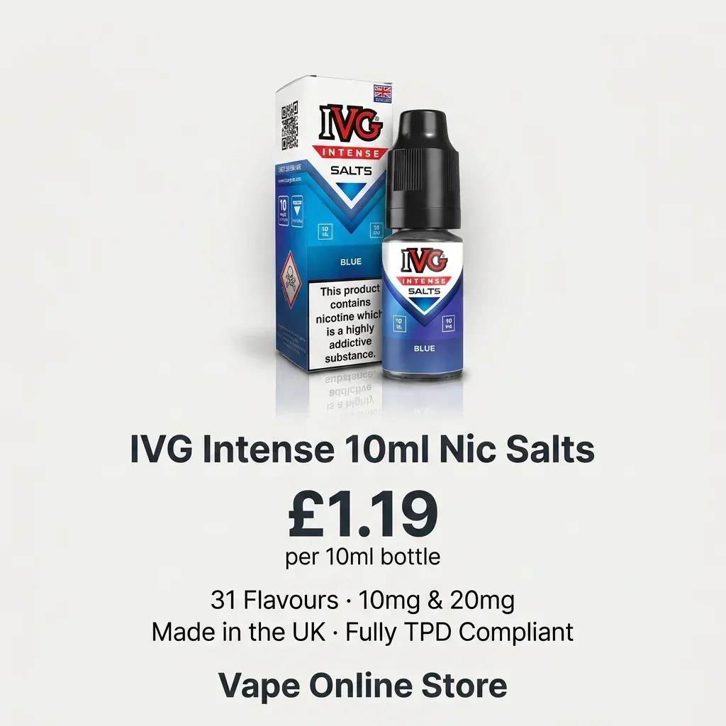IVG Intense 10ml Nic Salts £1.19 | 32 Flavours UK - Image 2
