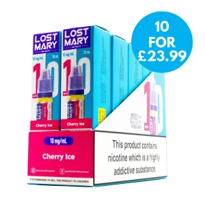 Box Of 10 – Lost Mary 10mg (1%) Nicotine Salt E-Liquid 10ml