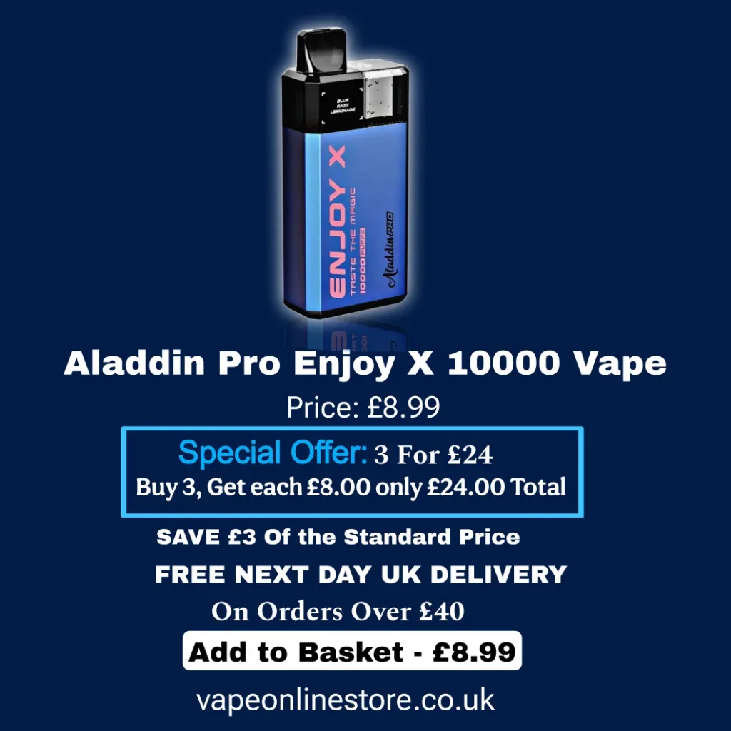 Aladdin Pro Enjoy X 10000 Vape | 3 for £24 Deal - Image 2