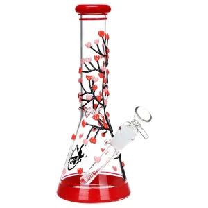 Pulsar - 10.25" Branching Hearts GITD Water Pipe