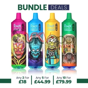 RandM Tornado 9000 Puffs Disposable Vape Device ANY II FOR £18