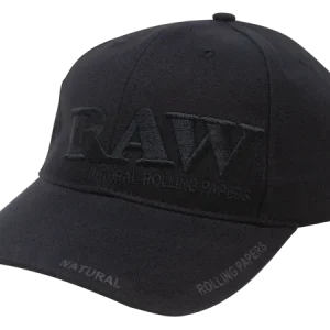 RAW- BLACK ON BLACK- FLEX-FIT CAP