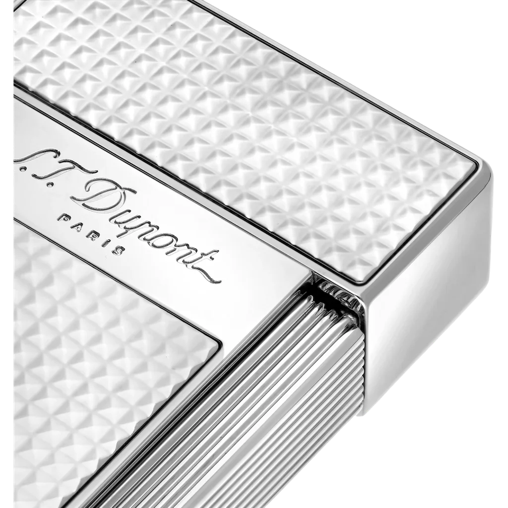 S.T. Dupont Biggy Diamond Head Lighter – Silver - Image 2