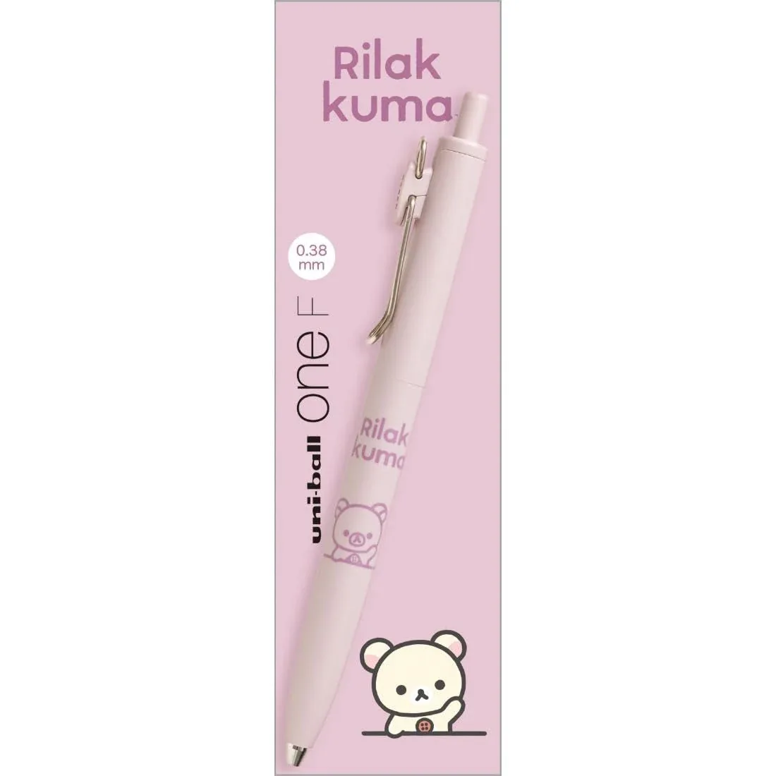 San-X Rilakkuma Uni-Ball One F Pen Korilakkuma Pink H139 x W11mm