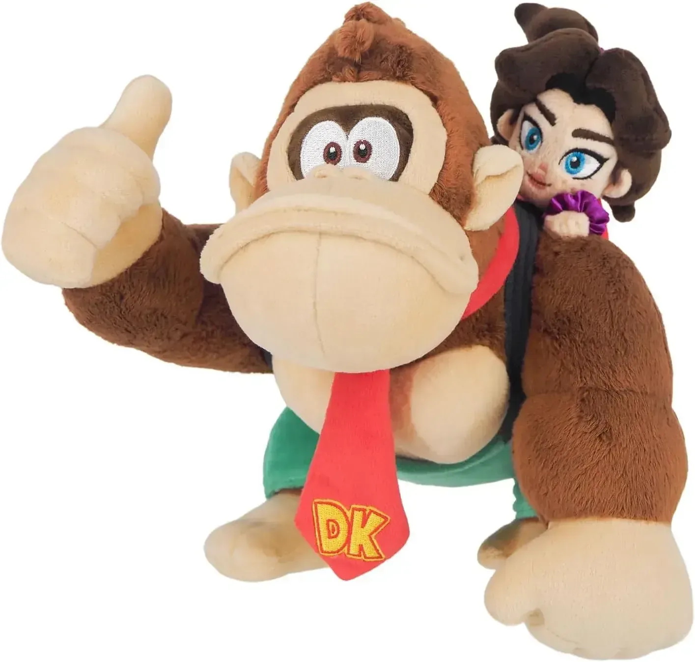 Sanei Donkey Kong Bananza Plush Toy, Soft Donkey Kong & Pollen