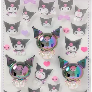 Sanrio Aurora 3D Sticker Chromi 35-Piece Clear Glitter Sticker Set