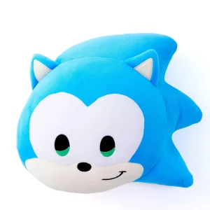 Sega Toys Sonic and Friends Face Cushion - Cozy Sonic Plush Pillow