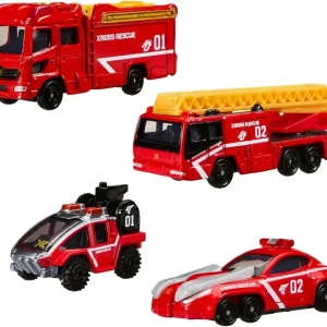 Takara Tomy Tomica Cross Rescue Toy Set with Four Moving Parts