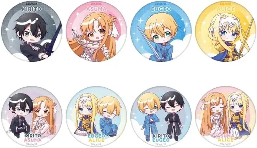 Tapioca Sword Art Online Wai Wai Can Badge 8-Piece Set