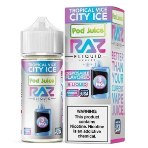Tropical Vice City Ice - 6mg - Pod Juice x Raz - 100mL
