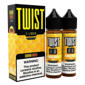 TWIST E-Liquid – Banana Amber – 120ML E-Liquid (Twin 60ML Pack)