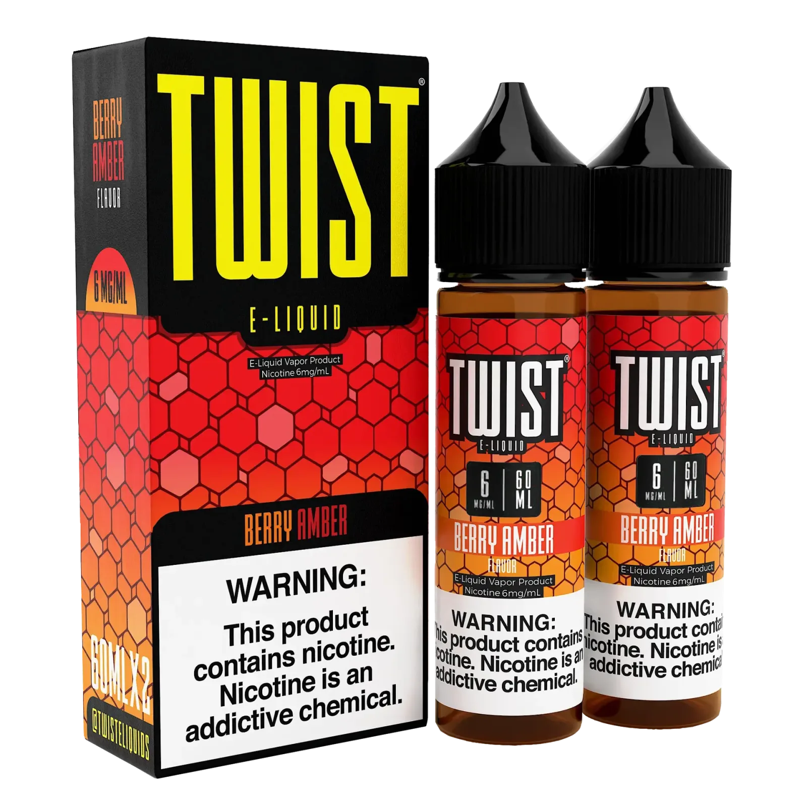 TWIST E-Liquid – Berry Amber – 120ML E-Liquid (Twin 60ML Pack)