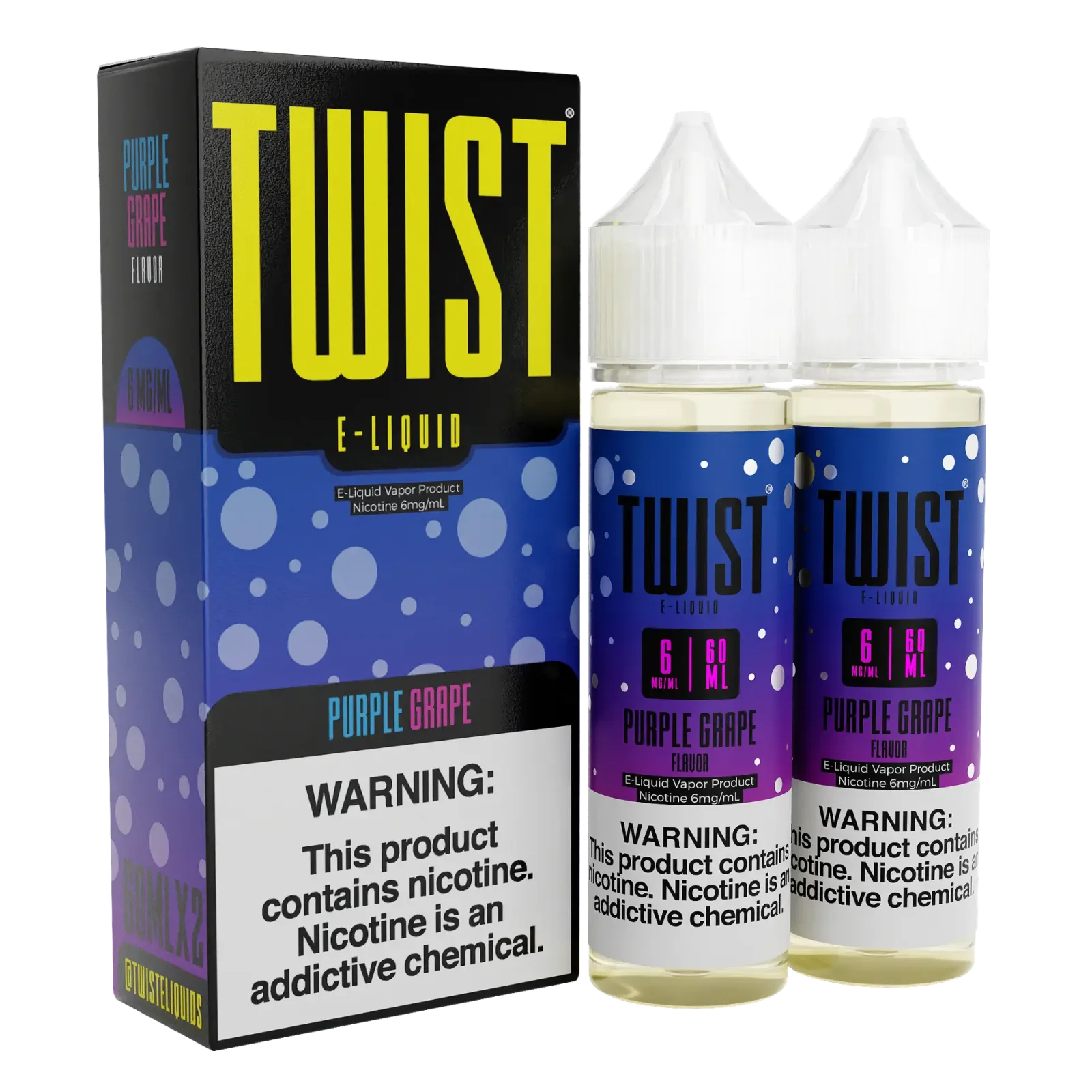 TWIST E-Liquid – Purple Grape – 120ML E-Liquid (Twin 60ML Pack)