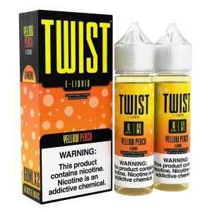 TWIST E-Liquid – Yellow Peach – 120ML E-Liquid (Twin 60ML Pack)