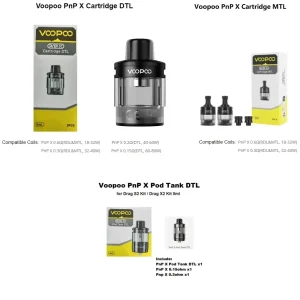 VOOPOO PnP X Empty Cartridge DTL / MTL / Pnp X Pod Tank DTL (PnP X Platform)