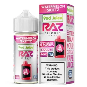 Watermelon Skittz - 6mg - Pod Juice x Raz - 100mL