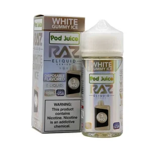 White Gummy Ice - 3mg - Pod Juice x Raz - 100mL