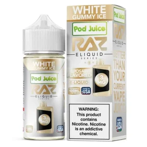 White Gummy Ice - 6mg - Pod Juice x Raz - 100mL