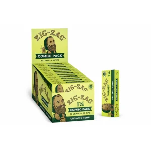 Zig Zag 1-1/4 Papers Carton Pack of 1 | 50 Count Organic Hemp