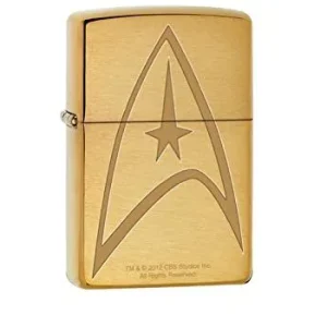 Zippo Lighter - Star Trek Command Uniform Brushed Brass