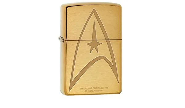 Zippo Lighter - Star Trek Command Uniform Brushed Brass