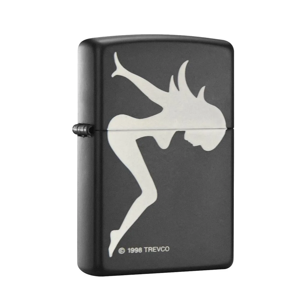 Zippo Lighter - Trucker Babe Black Matte